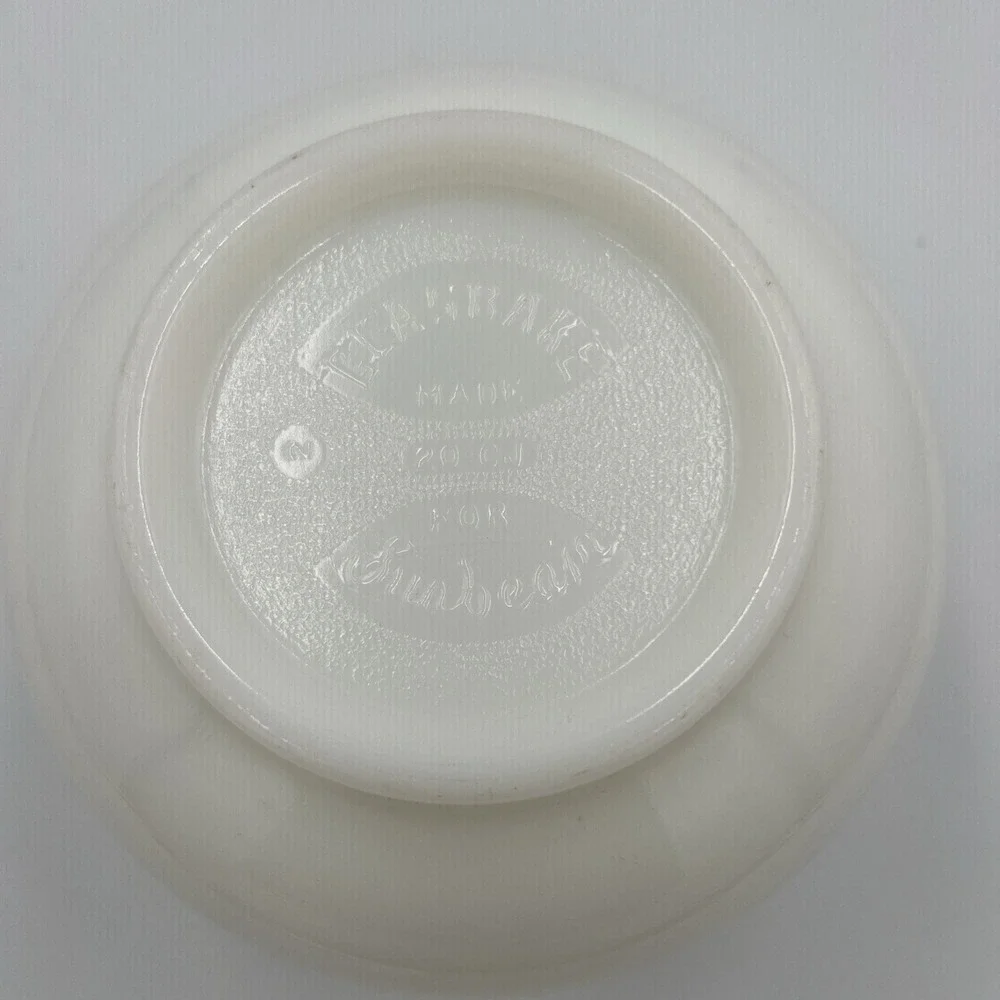 Vintage SUNBEAM 20CJ Mixer Bowl Milk Glass by Glasbake w/ Pour Spout Made in USA